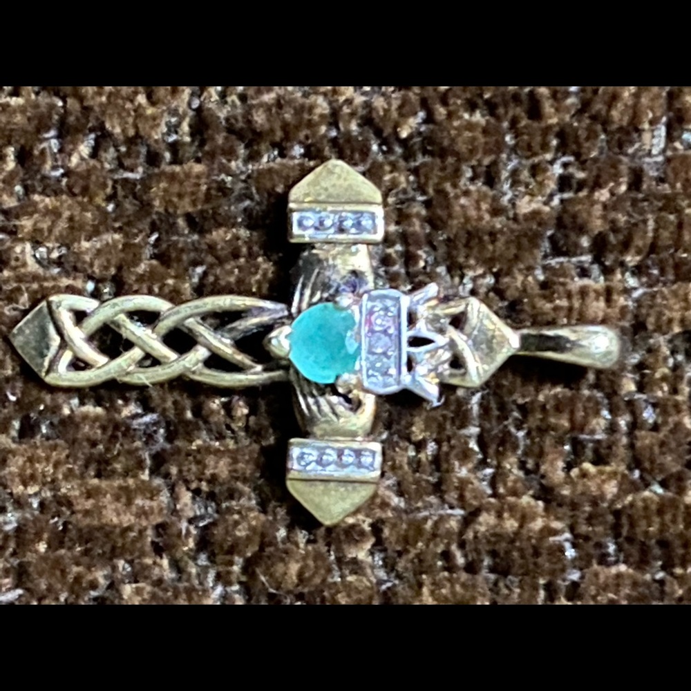 Gold cross 925 charm